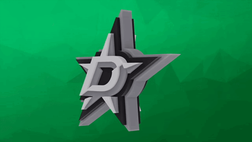 A Black And White Star With The Letter D In The Middle GIF
