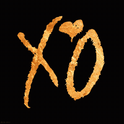 A Black Background With A Gold X And O GIF