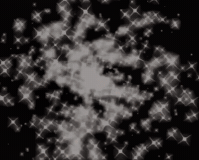 A Black Background With A Lot Of White Stars And Clouds . GIF