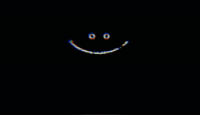 A Black Background With A Smiley Face That Says 00 On It GIF