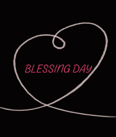 A Black Background With A Swirl And The Words Blessing Day GIF