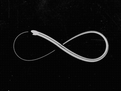 A Black Background With A White Infinity Symbol On It GIF