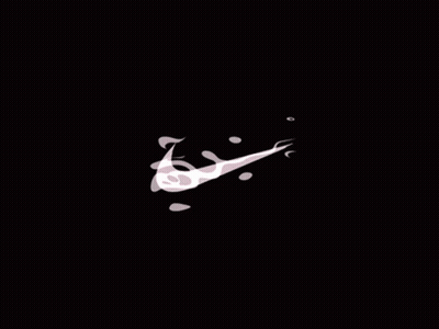 A Black Background With A White Nike Logo On It GIF