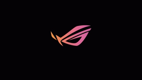 A Black Background With A Yellow Logo On It GIF