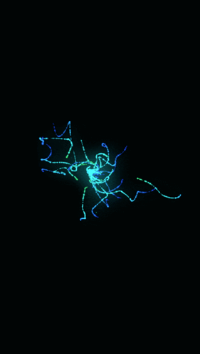 A Black Background With Blue And Green Lines And Arrows Pointing To The Center GIF