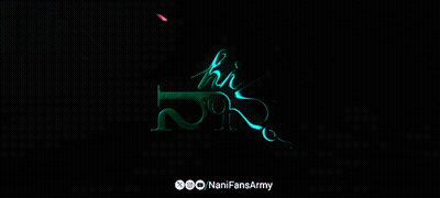 A Black Background With Blue Letters That Say Hi Na GIF