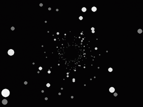 A Black Background With Circles And Squares In It GIF