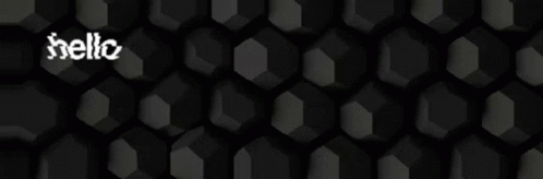 A Black Background With Hexagons And The Words Hello Have A Good Day GIF