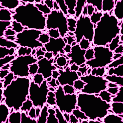 A Black Background With Pink And White Lines Coming Out Of It GIF