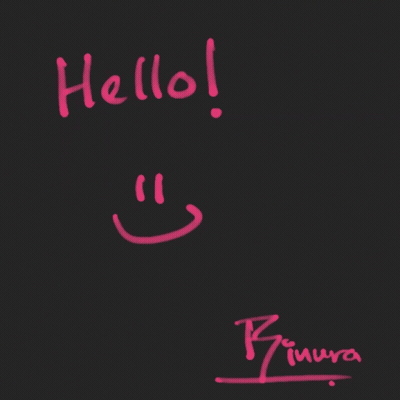 A Black Background With Pink Writing That Says Hello GIF