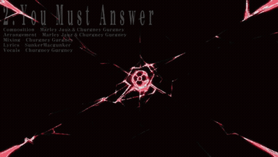 A Black Background With Red Lines And The Words " You Must Answer " GIF