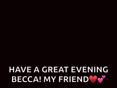 A Black Background With The Name Becca Written In Red Letters GIF