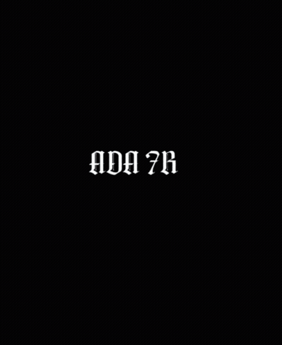 A Black Background With The Word Ada 7R Written In Blue Flames GIF