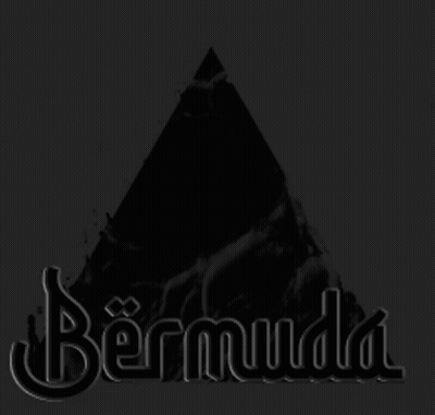 A Black Background With The Word Bermuda In White Letters GIF