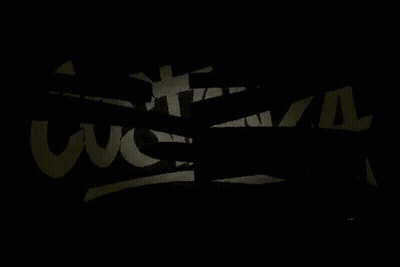 A Black Background With The Word Costanza In White Letters GIF