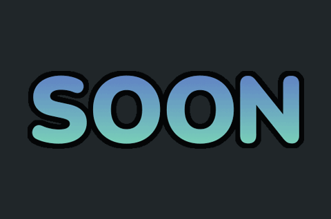 A Black Background With The Word Soon In Blue GIF
