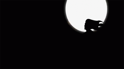 A Black Background With The Word Standing In White Letters GIF