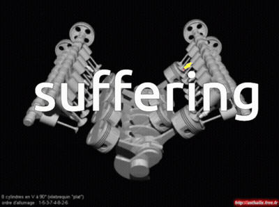 A Black Background With The Word Suffering Written On It GIF