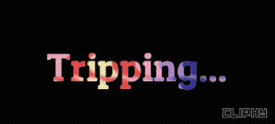 A Black Background With The Word Tripping Written In Multicolored Letters GIF