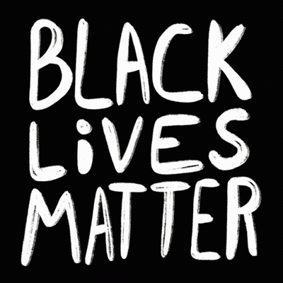 A Black Background With The Words Black Lives Matter In White Letters GIF