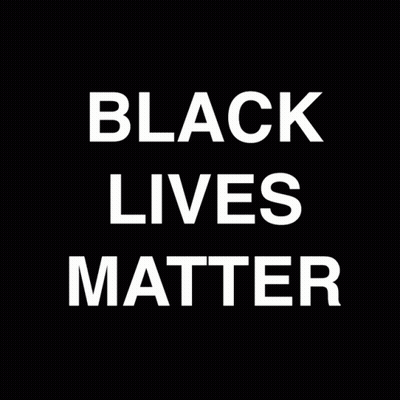 A Black Background With The Words " Black Lives Matter " In White Letters GIF
