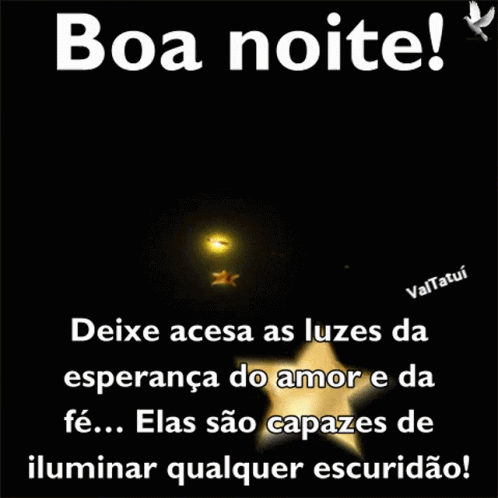 A Black Background With The Words Boa Noite In White Letters GIF