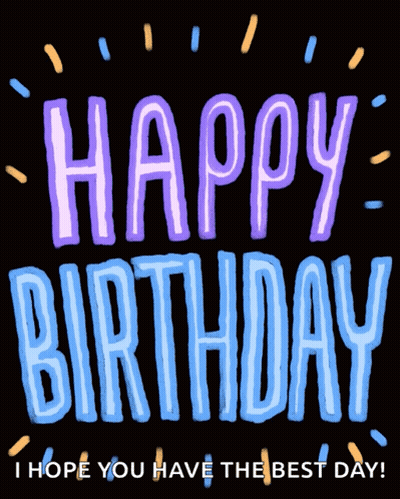 a black background with the words happy birthday written on it