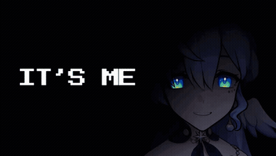 A Black Background With The Words It 'S Me On It GIF