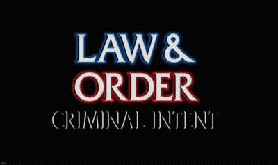 A Black Background With The Words Law & Order Criminal Intent On It GIF