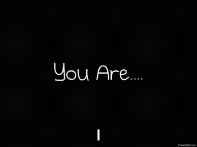 A Black Background With The Words `` Not Alone '' Written In White On It . GIF