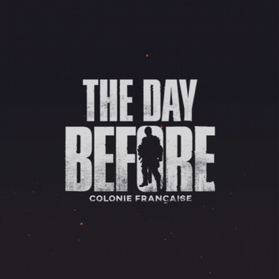 A Black Background With The Words The Day Before GIF