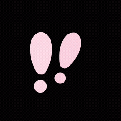 A Black Background With Two Pink Exclamation Points GIF