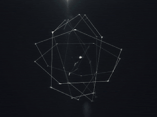 A Black Background With White Lines And Dots GIF