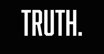 A Black Background With White Text That Says Truth Join Today GIF