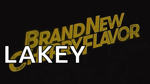 Black Background With Yellow Lakey Flavor Text GIF