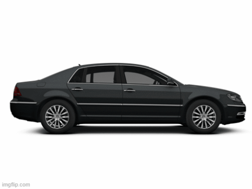 A Black Car Is Shown On A White Background With The Website Imgflip.com At The Bottom GIF