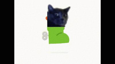 A Black Cat Is Wearing A Green Boot With A Wind Up Key GIF