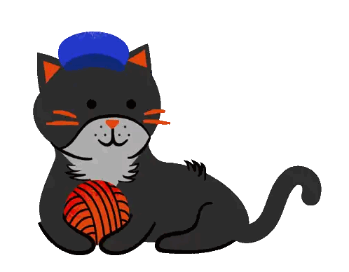 A Black Cat Wearing A Hat That Says Let 'S Paw-Ty Sticker