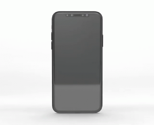 A Black Cell Phone With A Reflection Of The Screen GIF