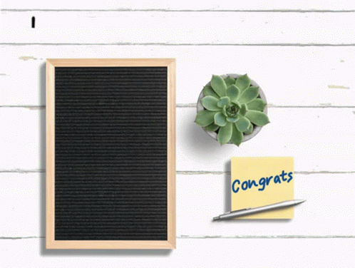 A Black Letter Board With The Word Hard Written On It GIF