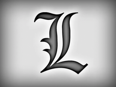 A Black Letter L With A White Background GIF