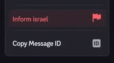 A Black Screen With A Red Button That Says Copy Message Id GIF