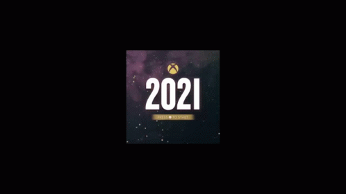 A Black Screen With The Year 2021 Written In White Letters GIF