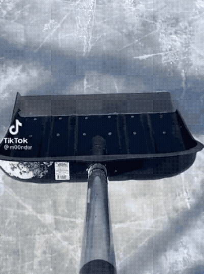 A Black Shovel With A Tiktok Logo On It GIF