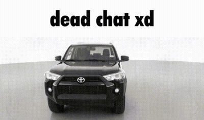 A Black Toyota With The Words Dead Chat Xd On The Top GIF