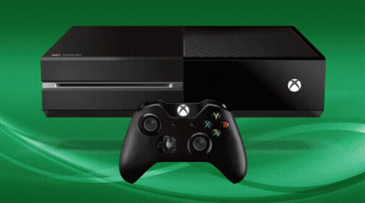 A Black Xbox One Console With A Black Controller GIF