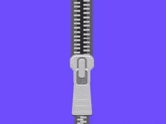 A Black Zipper With White Stripes On A Purple Background GIF