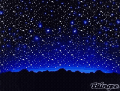 A Blingee Image Of A Night Sky With Stars GIF