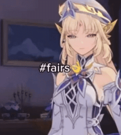 A Blonde Anime Girl With A Crown On Her Head Is Standing In Front Of A Menorah . GIF