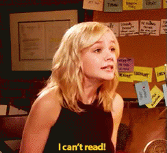 A Blonde Woman Says I Can 'T Read GIF